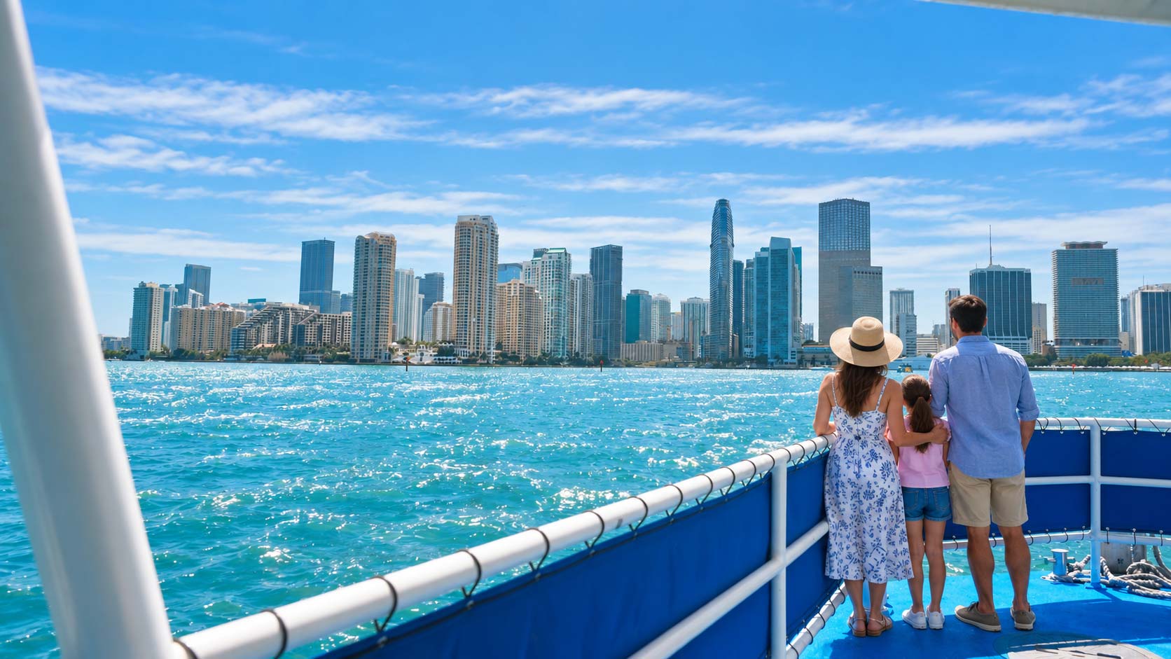 Plenty of room to walk around during the cruise through Biscayne Bay.